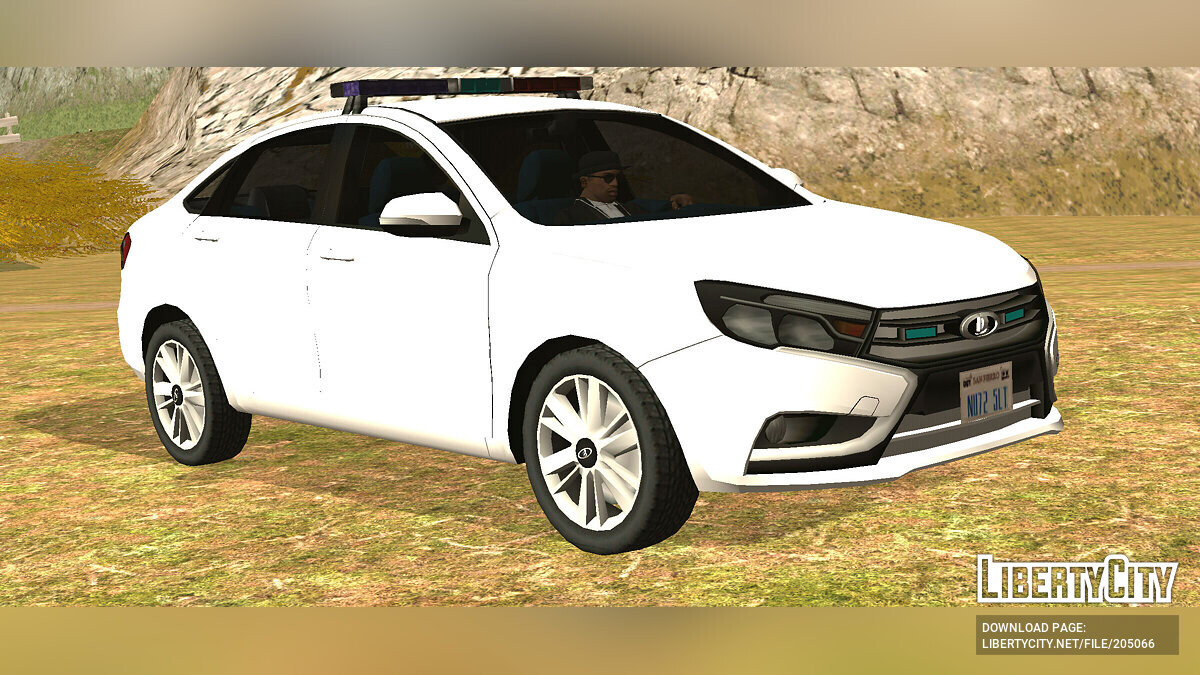 Скачать LADA Vesta Полицейская (SA Style) для GTA San Andreas (iOS, Android)