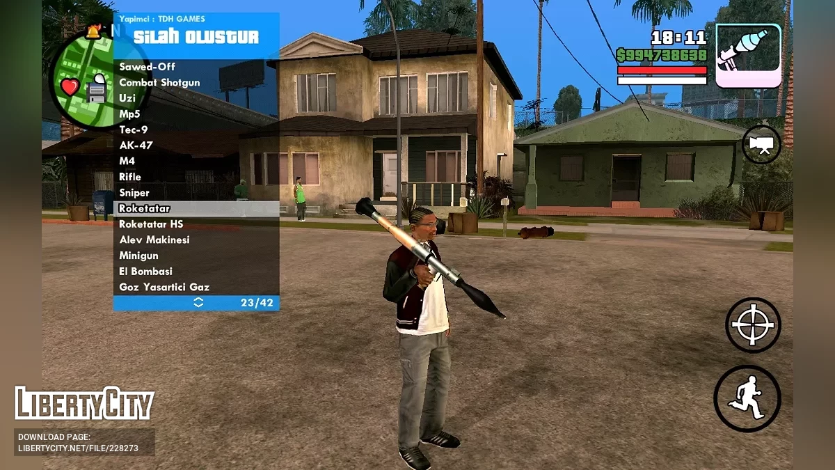 Пакет оружия из GTA Vice City / GTA San Andreas (iOS, Android)