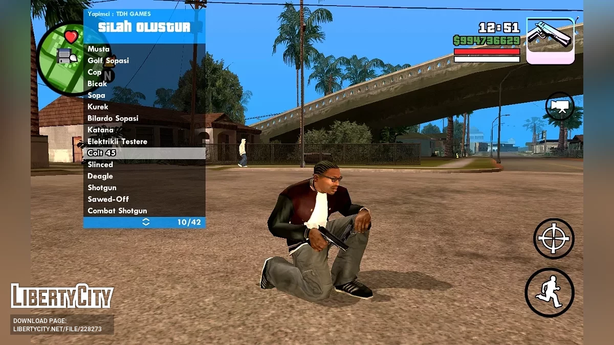 Пакет оружия из GTA Vice City / GTA San Andreas (iOS, Android)