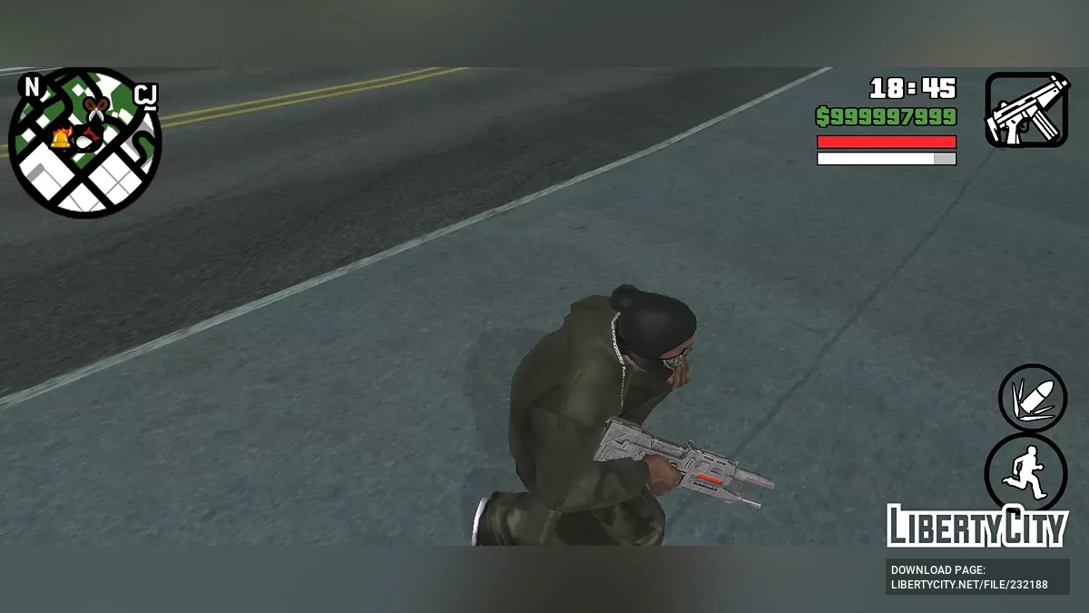 Плазменное оружие Skynet V96 / GTA San Andreas (iOS, Android)