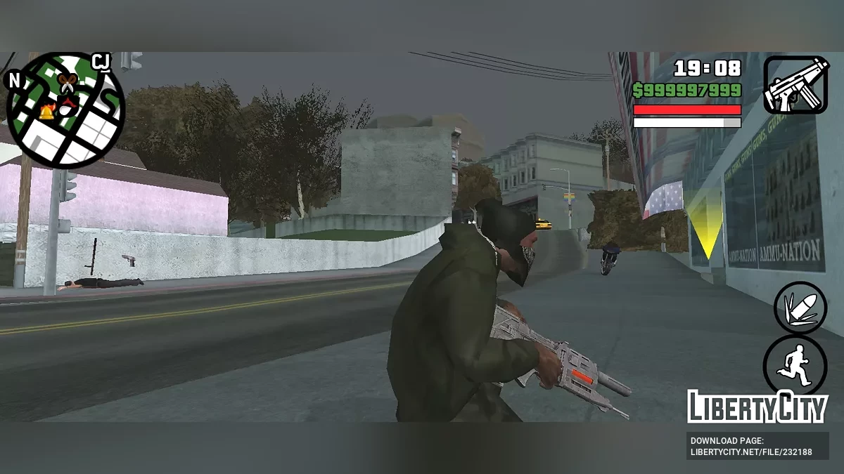 Плазменное оружие Skynet V96 / GTA San Andreas (iOS, Android)