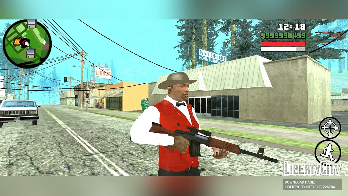 Снайпер Драгунов из Tekken 9 / GTA San Andreas (iOS, Android)