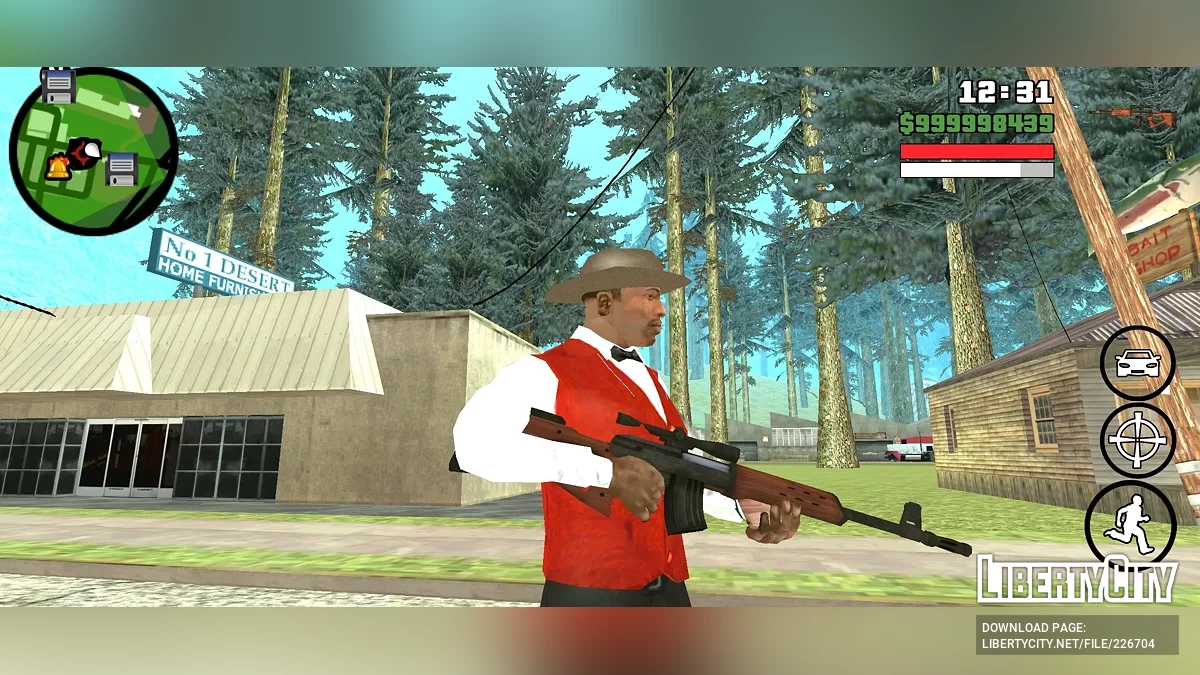 Снайпер Драгунов из Tekken 9 / GTA San Andreas (iOS, Android)