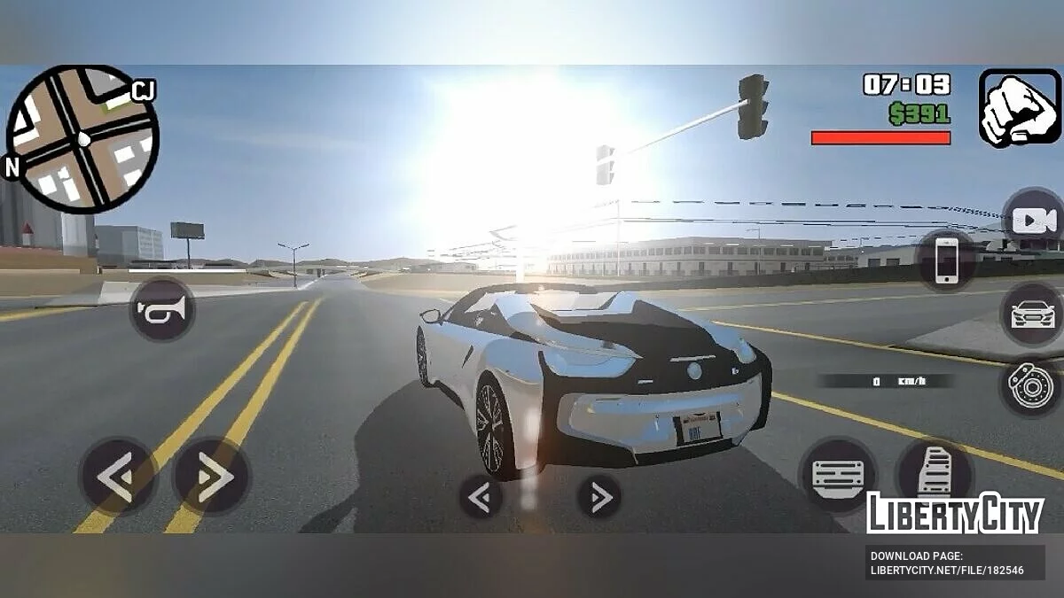 Звуки двигателя BMW i8 / GTA San Andreas (iOS, Android)