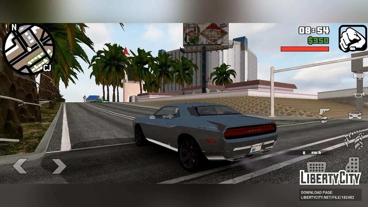 Звуки двигателя Dodge Challenger Concept / GTA San Andreas (iOS, Android)