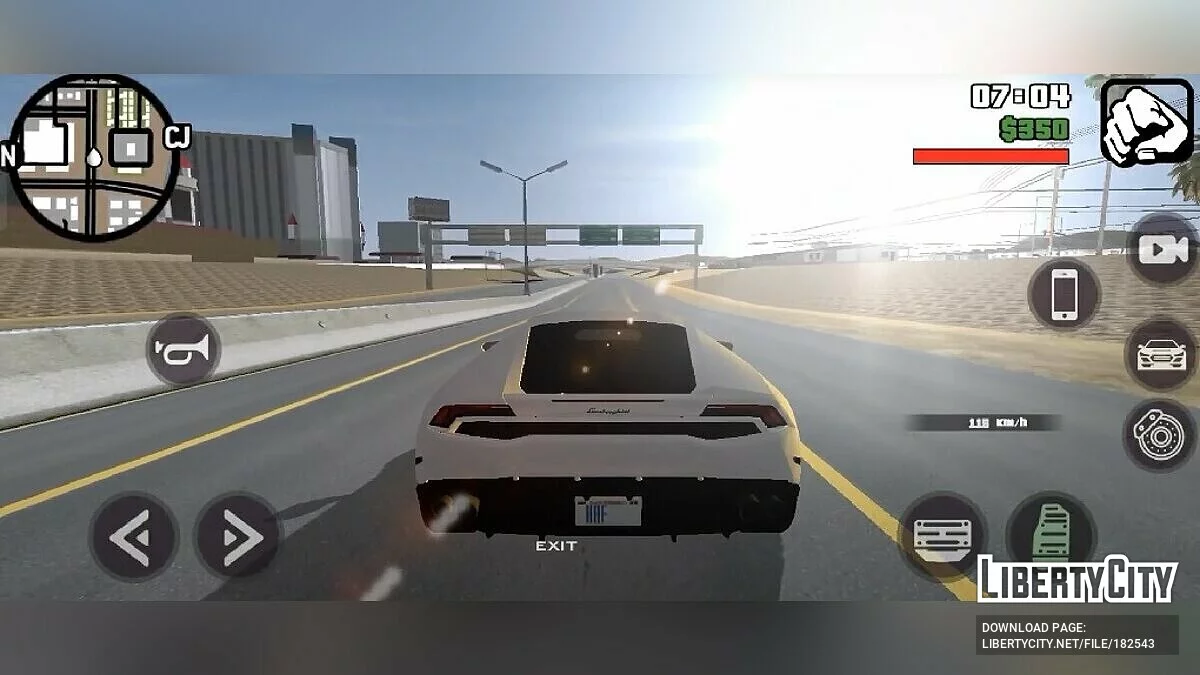 Звуки двигателя Lamborghini Huracan LP 610-4 / GTA San Andreas (iOS, Android)
