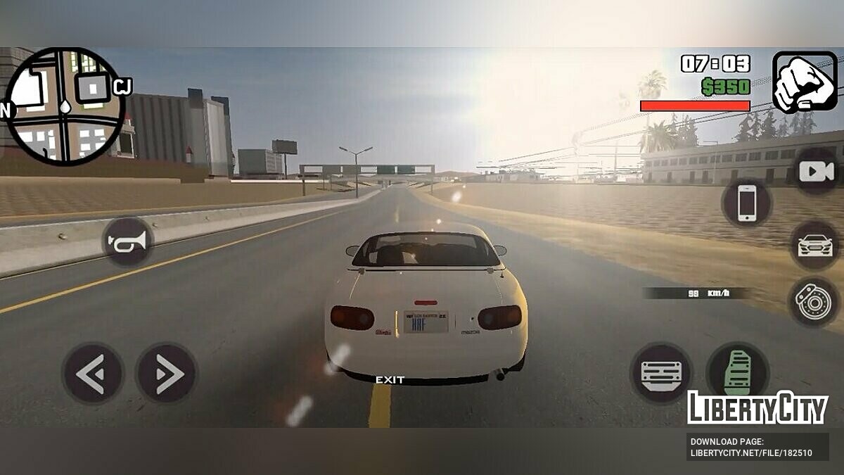 Скачать Звуки двигателя Mazda MX-5 для GTA San Andreas (iOS, Android)