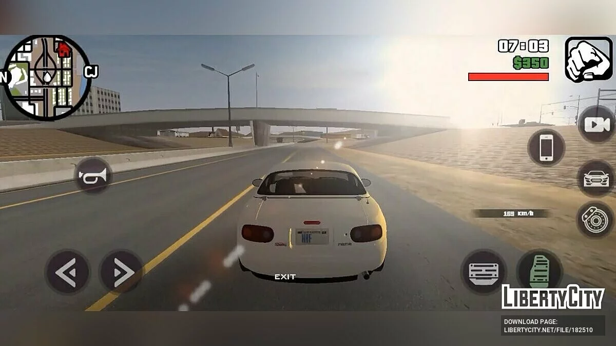 Звуки двигателя Mazda MX-5 / GTA San Andreas (iOS, Android)