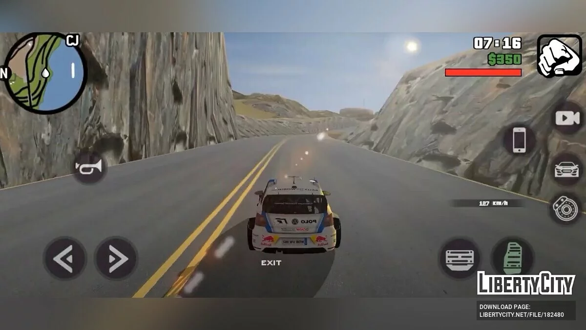 Звуки двигателя Volkswagen Polo R WRC / GTA San Andreas (iOS, Android)