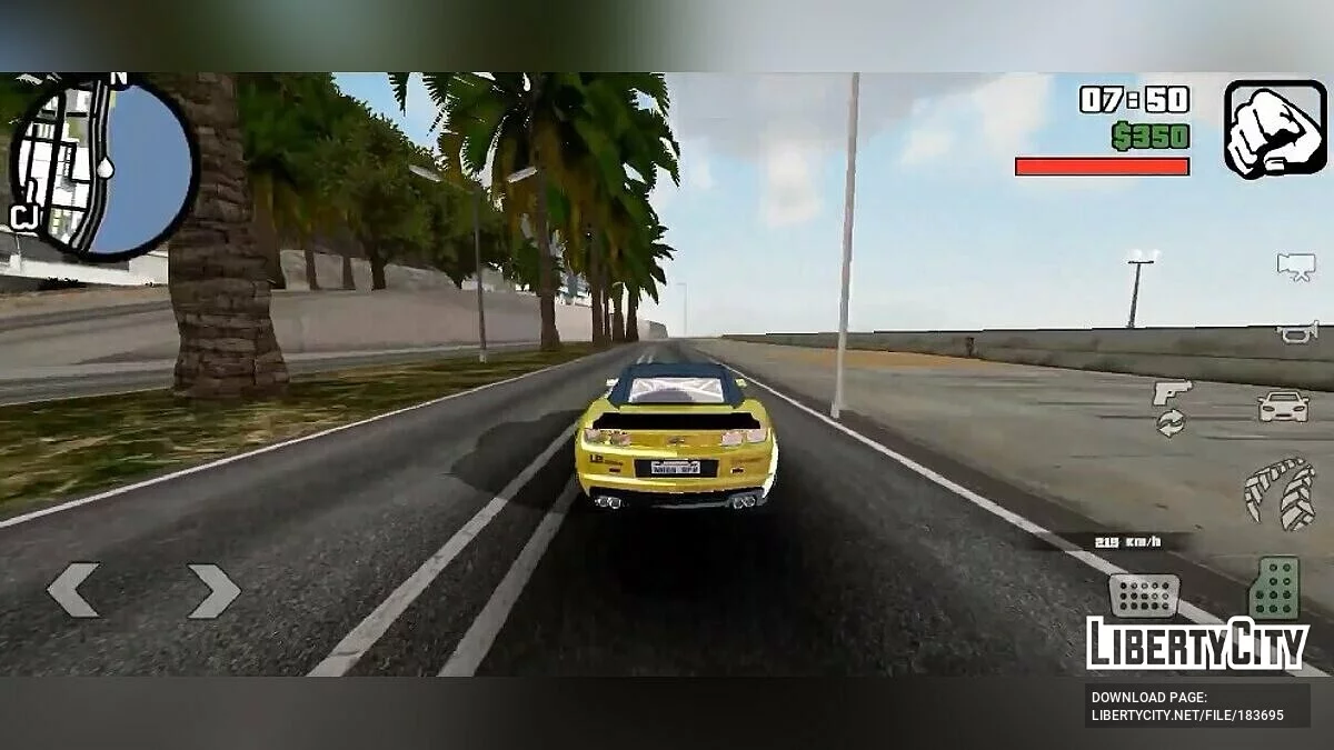 Звук двигателя Chevrolet Camaro SS 2010 / GTA San Andreas (iOS, Android)