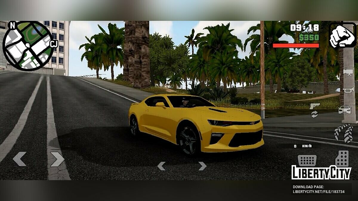 Скачать Звук двигателя Chevrolet Camaro SS для GTA San Andreas (iOS,  Android)