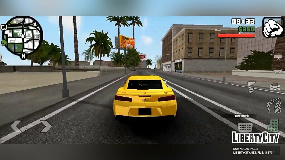 Скачать Звук двигателя Chevrolet Camaro SS для GTA San Andreas (iOS,  Android)