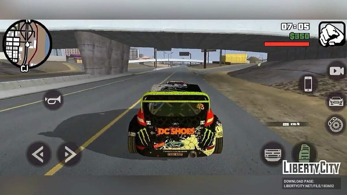 Звук двигателя Ford Fiesta RS WRC / GTA San Andreas (iOS, Android)