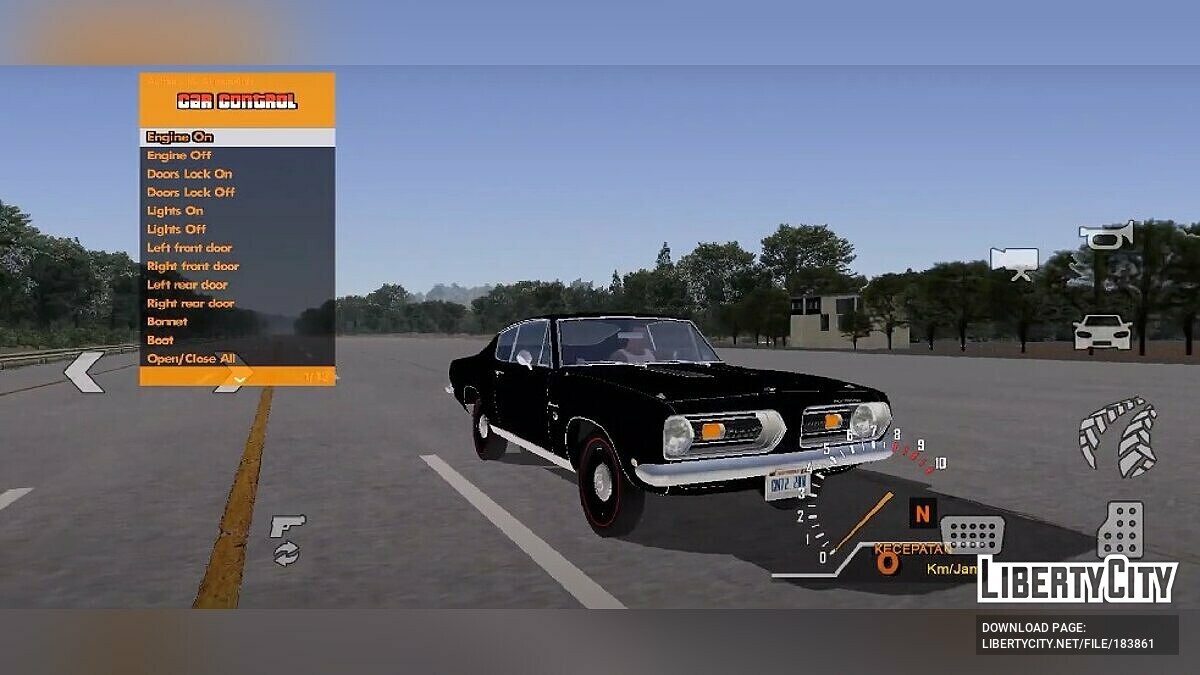 Скачать Звук двигателя Plymouth Barracuda для GTA San Andreas (iOS, Android)