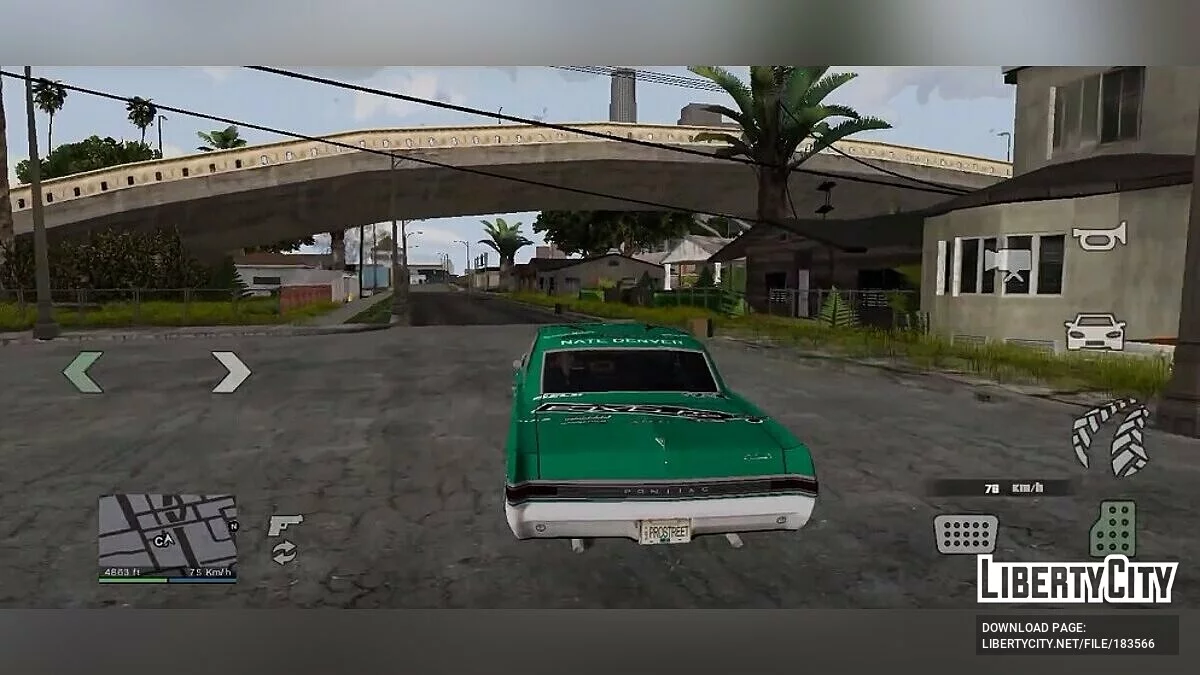 Звук двигателя Pontiac GTO 1965 / GTA San Andreas (iOS, Android)