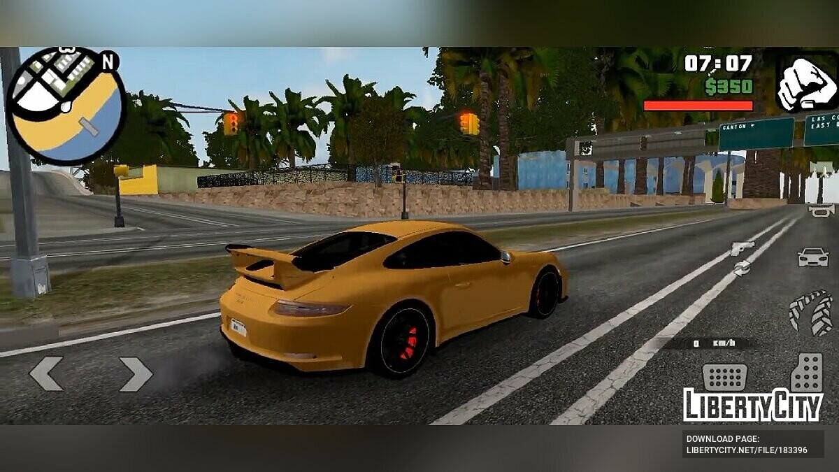 Скачать Звук двигателя Porsche 911 GT3 для GTA San Andreas (iOS, Android)