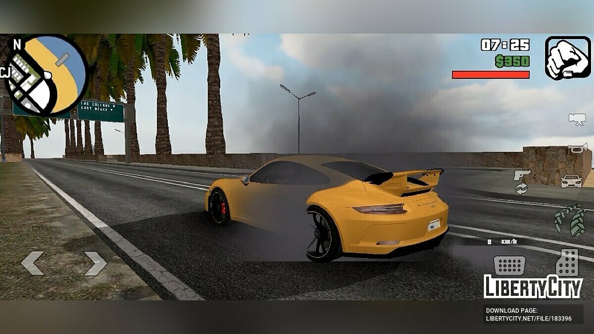 Скачать Звук двигателя Porsche 911 GT3 для GTA San Andreas (iOS, Android)