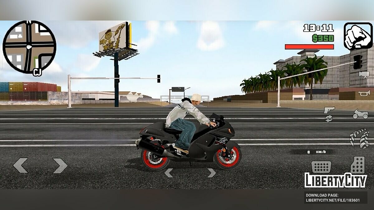 Скачать Звук двигателя Suzuki Hayabusa GSX1300R для GTA San Andreas (iOS,  Android)