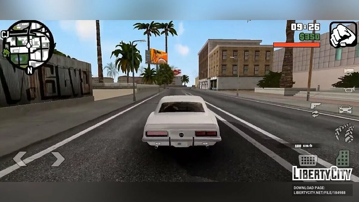 Звук двигателя Chevrolet Camaro SS 1967 / GTA San Andreas (iOS, Android)