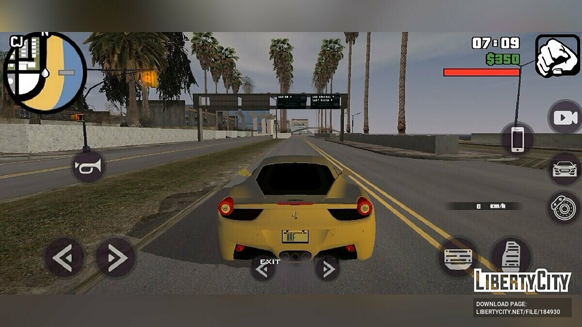 Скачать Звук двигателя Ferrari 458 Italia V8 для GTA San Andreas (iOS,  Android)