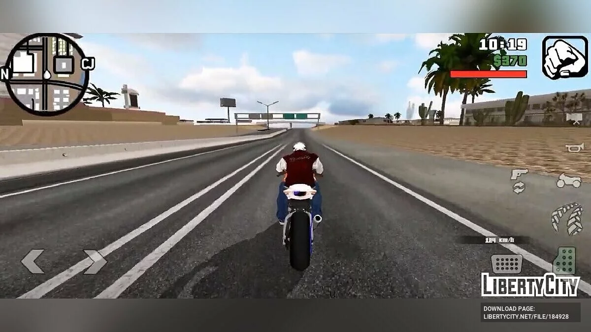 Звук двигателя Honda CBR 1000RR / GTA San Andreas (iOS, Android)