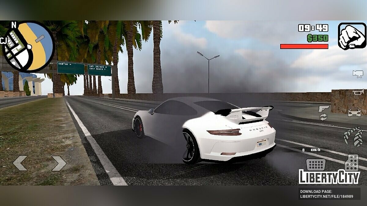 Скачать Звук двигателя Porsche 911 GT3 для GTA San Andreas (iOS, Android)