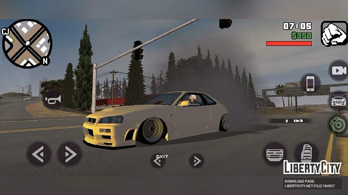 Скачать Звук двигателя Skyline R34 для GTA San Andreas (iOS, Android)