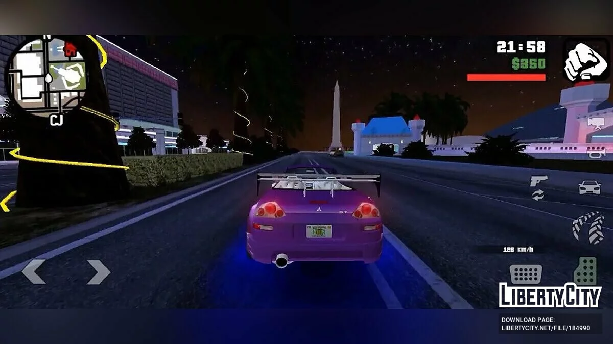 Звуки двигателя Mitsubishi Eclipse Spyder / GTA San Andreas (iOS, Android)