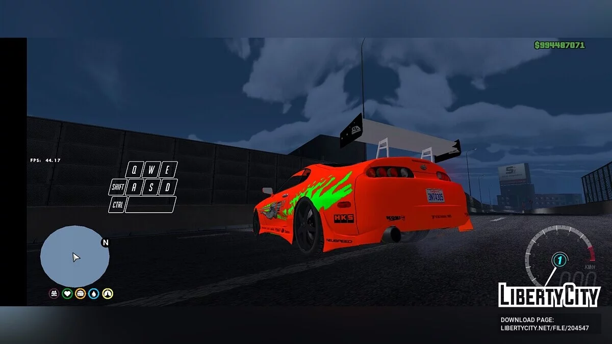 Звуки Toyota Supra MK4 из фильма "Форсаж" / GTA San Andreas (iOS, Android)