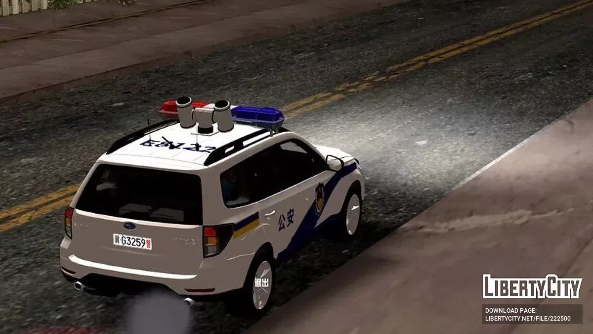 2011 Subaru R Chinese Police / GTA San Andreas (iOS, Android)
