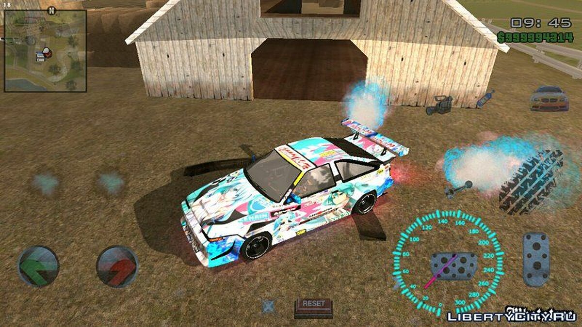 Toyota AE86 Initial D Miku Racing Edition для GTA San Andreas (iOS, Android) - Картинка #4