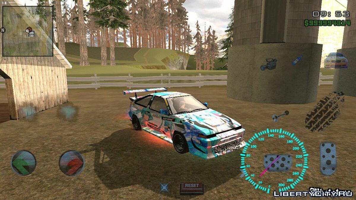 Toyota AE86 Initial D Miku Racing Edition для GTA San Andreas (iOS, Android) - Картинка #1