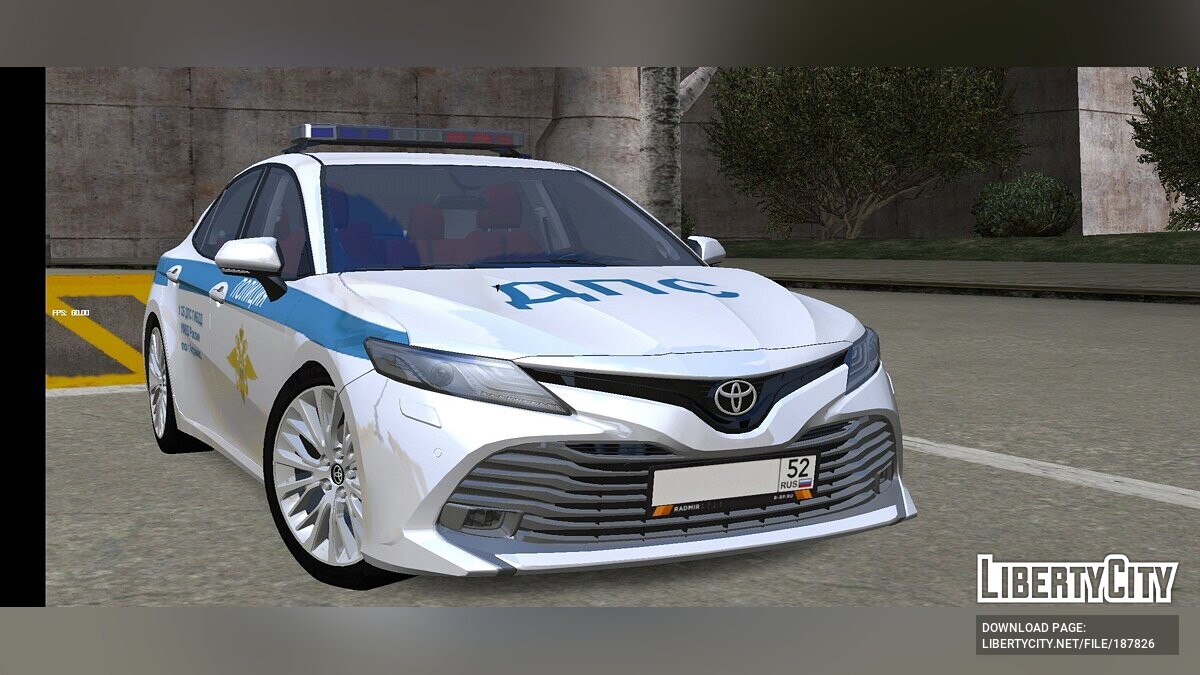 Скачать Toyota Camry XV70 3.5 - Полиция для GTA San Andreas (iOS, Android)