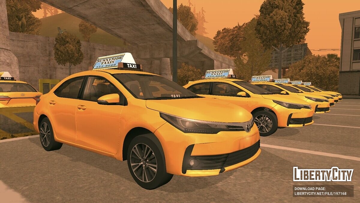 Скачать Такси Toyota Corolla для GTA San Andreas (iOS, Android)