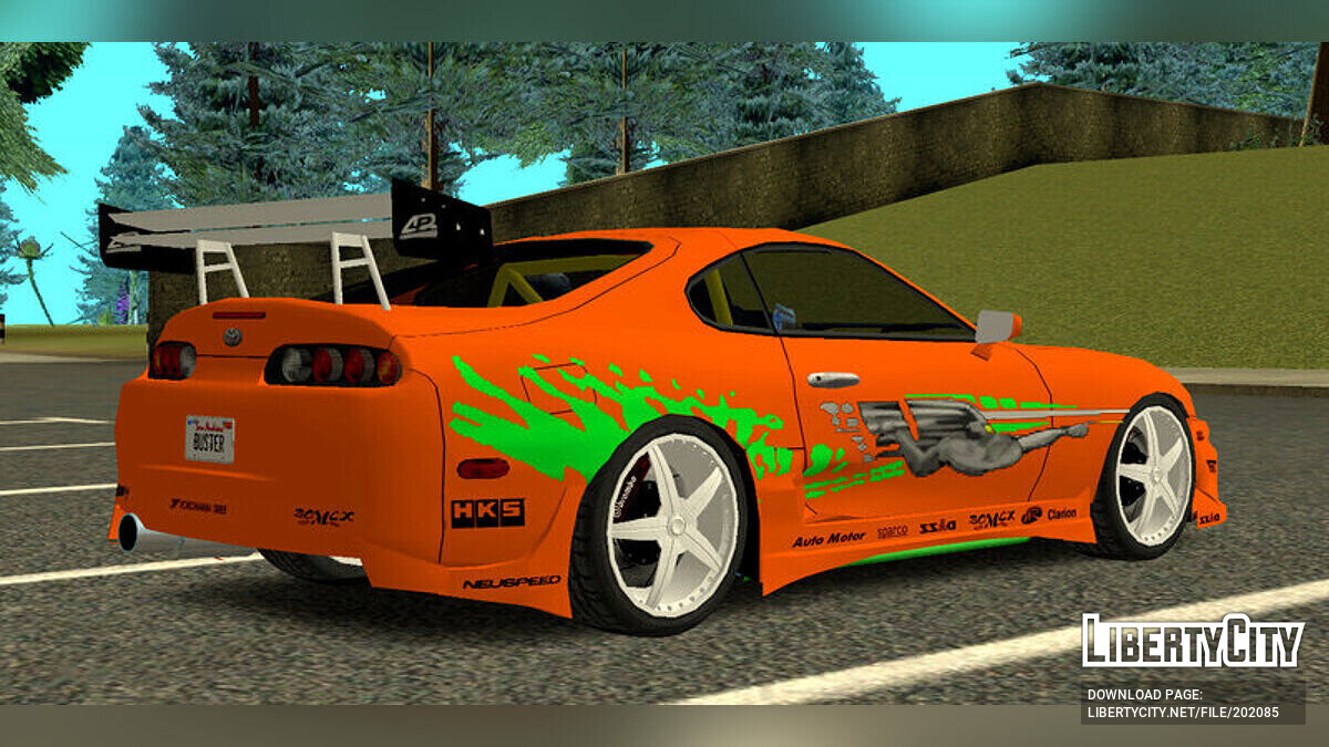 Скачать 1994 Toyota Supra Mark IV (DomesticMango) для GTA San Andreas (iOS,  Android)