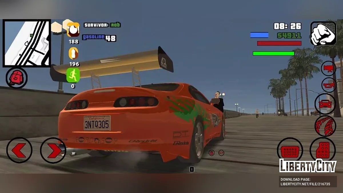 Toyota Supra MK4 Fast And Furious / GTA San Andreas (iOS, Android)