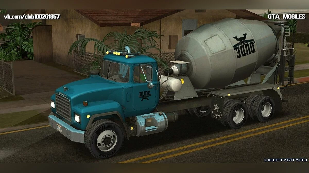 Mack RD690 Cement Mixer Truck 1992 / GTA San Andreas (iOS, Android)