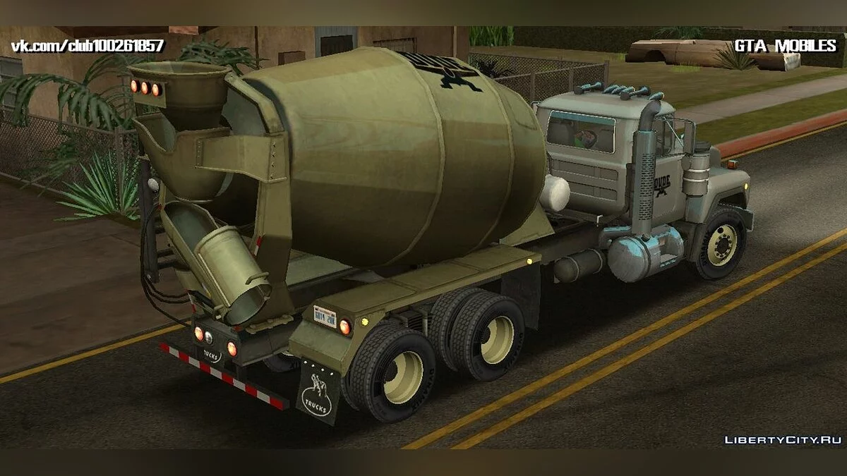 Mack RD690 Cement Mixer Truck 1992 / GTA San Andreas (iOS, Android)