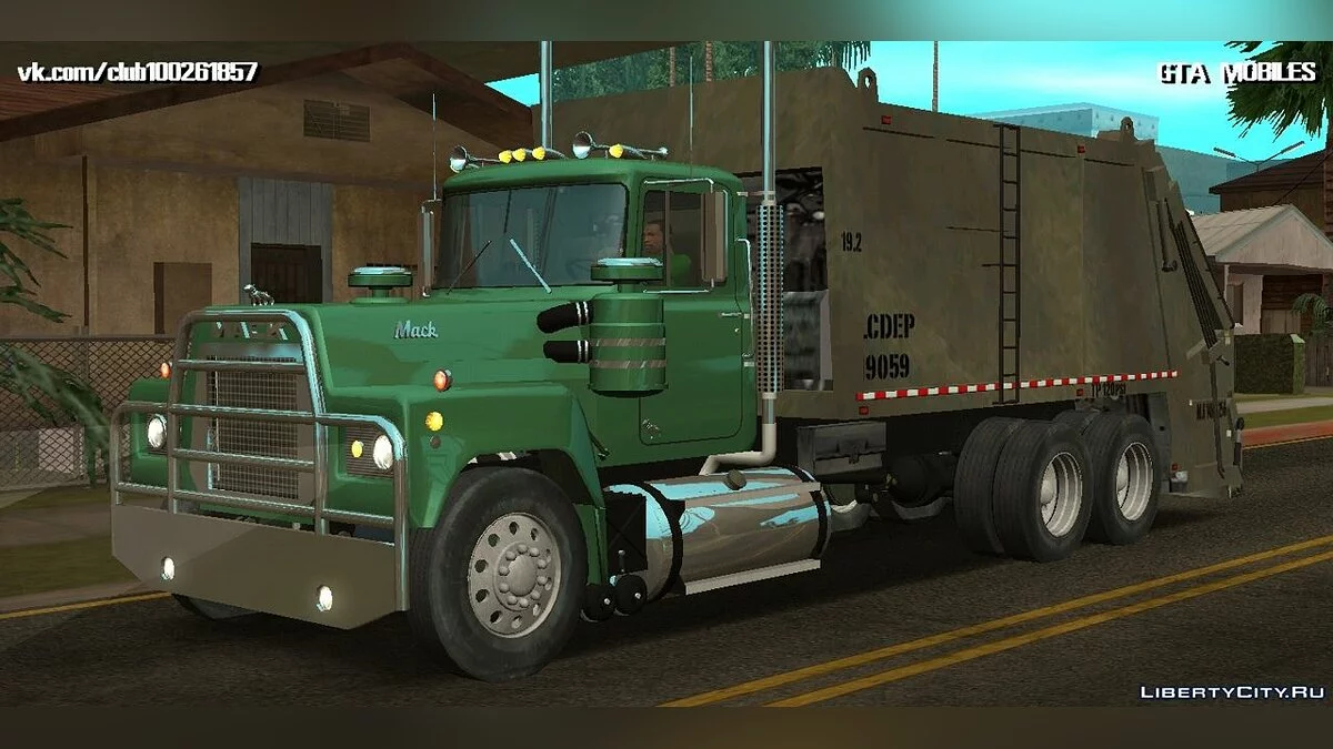 Mack RS700 1970 + мусоровоз / GTA San Andreas (iOS, Android)