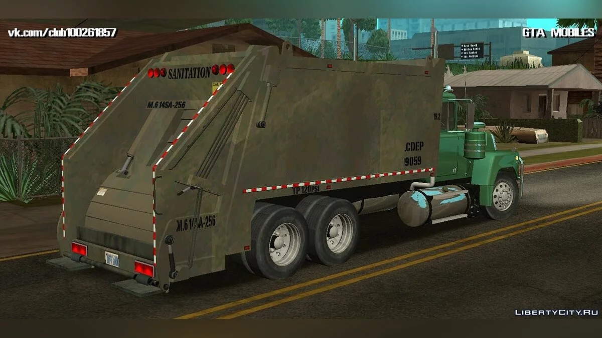 Mack RS700 1970 + мусоровоз / GTA San Andreas (iOS, Android)