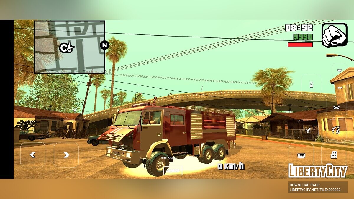 Скачать КАМАЗ 6520 Пожарный для GTA San Andreas (iOS, Android)