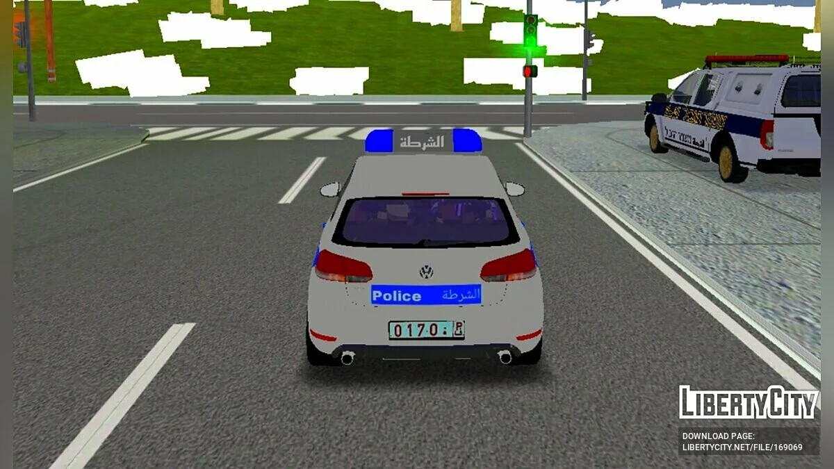Volkswagen Golf MK 6 — полиция Палестины / GTA San Andreas (iOS, Android)