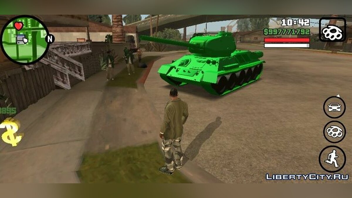 Скачать T-34-85 HD (только DFF) для GTA San Andreas (iOS, Android)