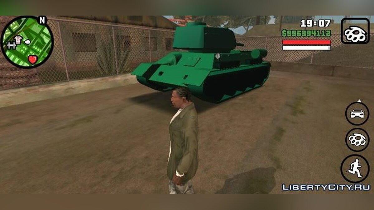 Скачать T-34 (только DFF) для GTA San Andreas (iOS, Android)