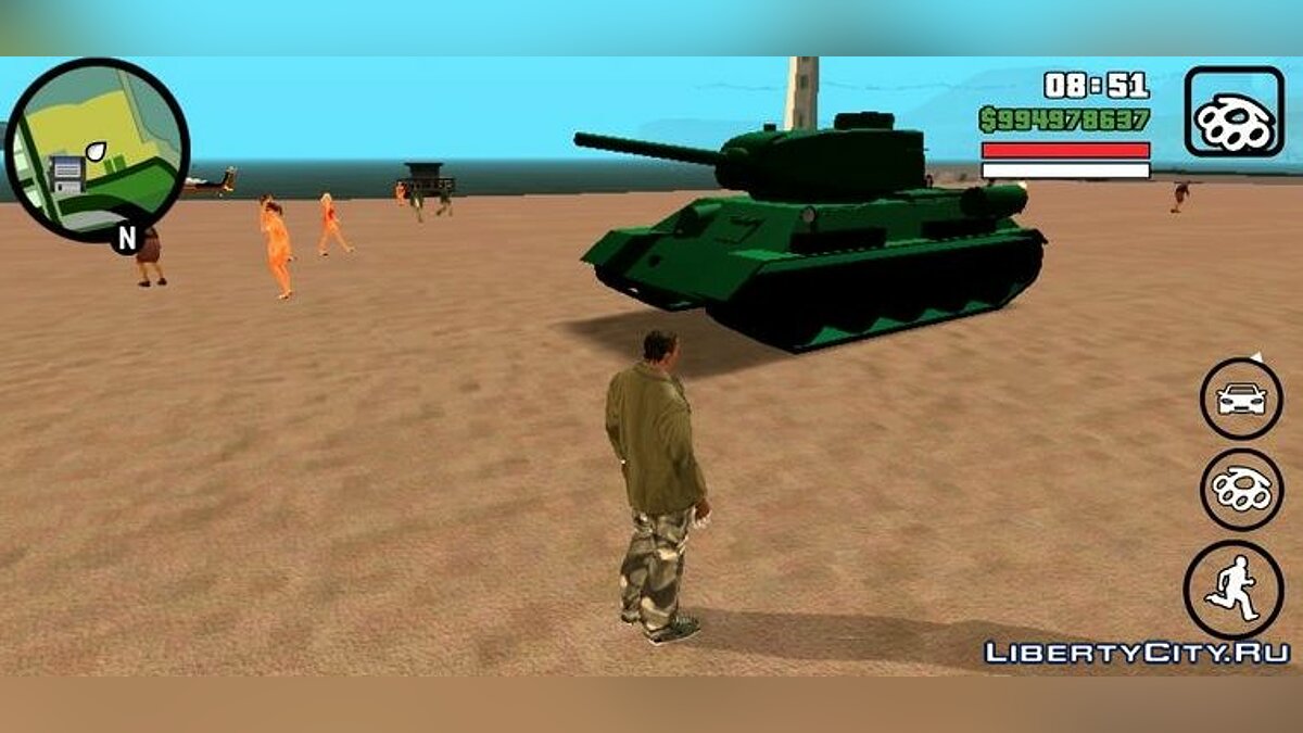 Скачать T-34 (только DFF) для GTA San Andreas (iOS, Android)