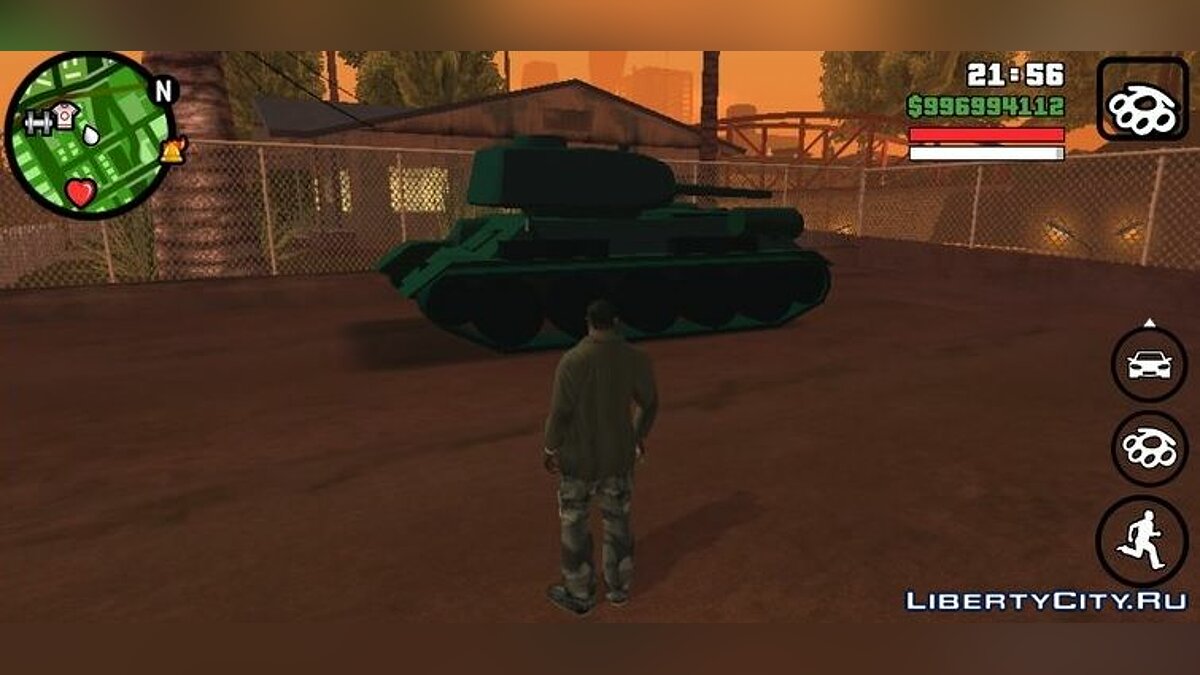 Скачать T-34 (только DFF) для GTA San Andreas (iOS, Android)