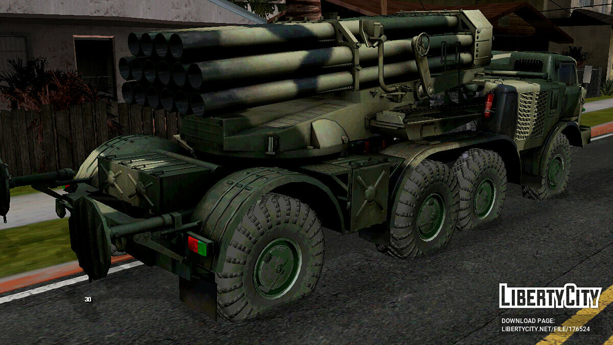 Скачать BM-27 Uragan для GTA San Andreas (iOS, Android)