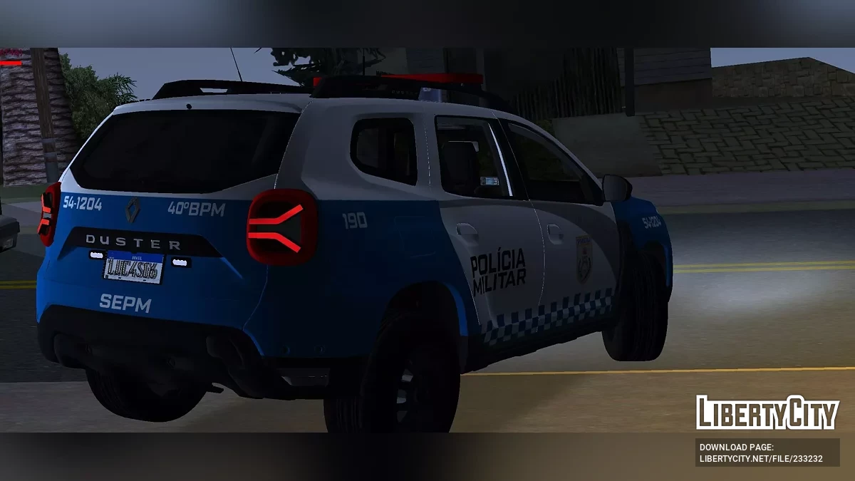 Renault Duster 2025 PMERJ / GTA San Andreas (iOS, Android)