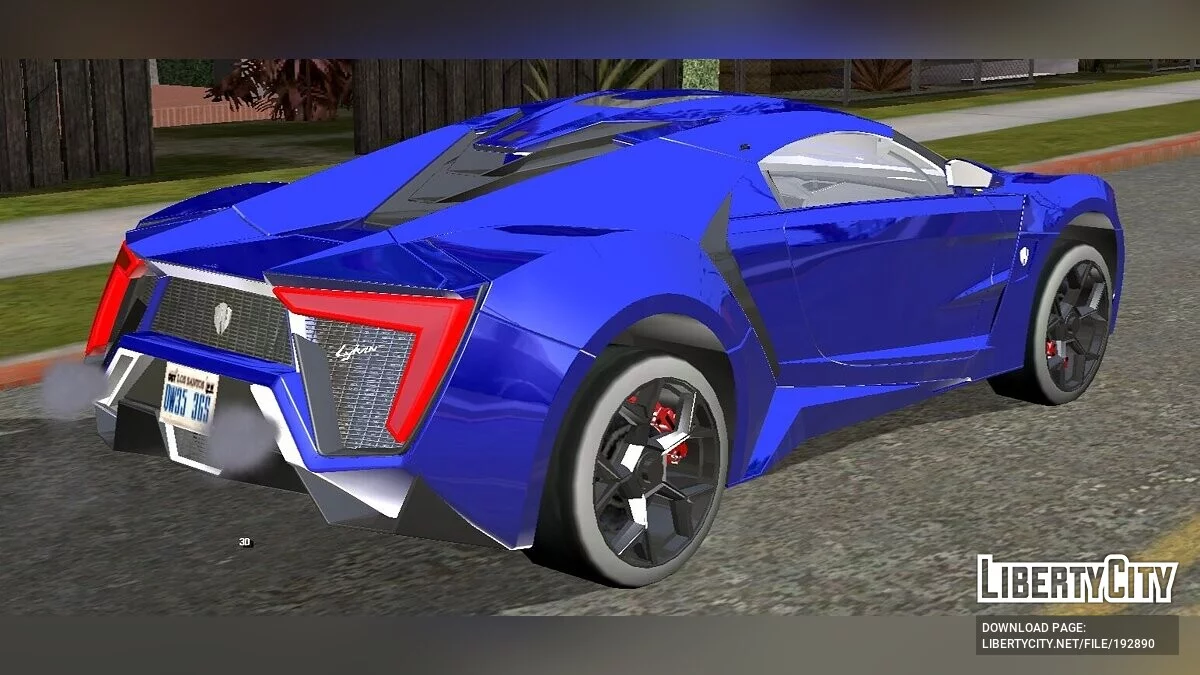 W Motors Lykan Hypersport (только DFF) / GTA San Andreas (iOS, Android)