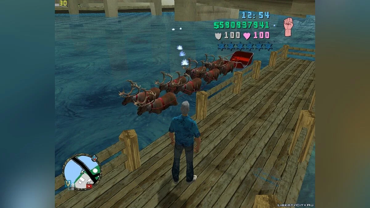 Flying sleigh of Santa Claus / GTA Vice City